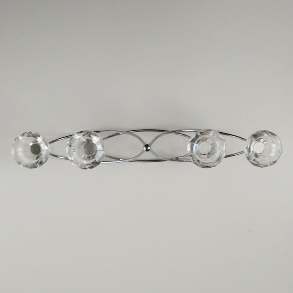 Z Gallerie Accents Z Gallerie Motive Candle Holder Stand Decor Glass Metal Classic Bling